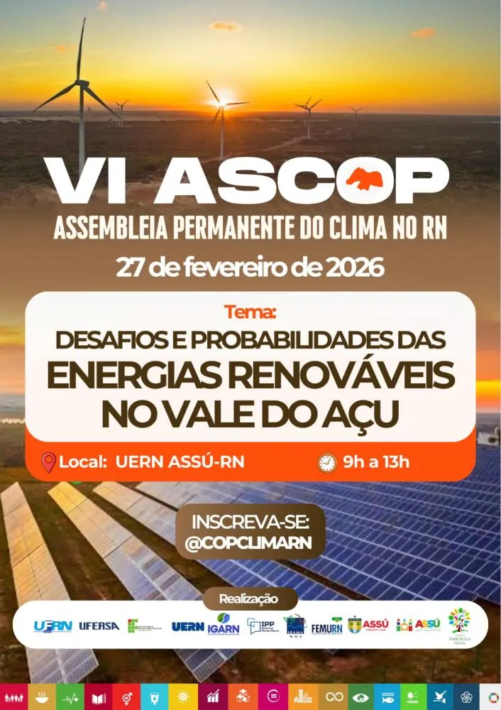 Energias renováveis será tema de Assembleia Permanente em Assú nesta sexta-feira (27)